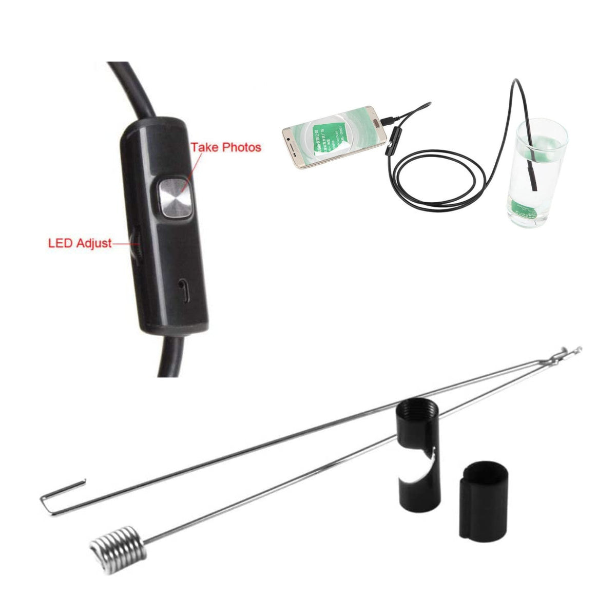Cámara Endoscópica USB HD 7mm | Cable 3M, IP67, 6 LEDs y Compatible con Android y PC