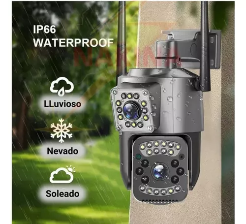Cámara de Seguridad WiFi Doble Lente 360° con Alarma