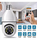 Cámara Bombillo Robótica PTZ Wi-Fi | Panorámica 355° HD con Visión Nocturna y Audio Bidireccional