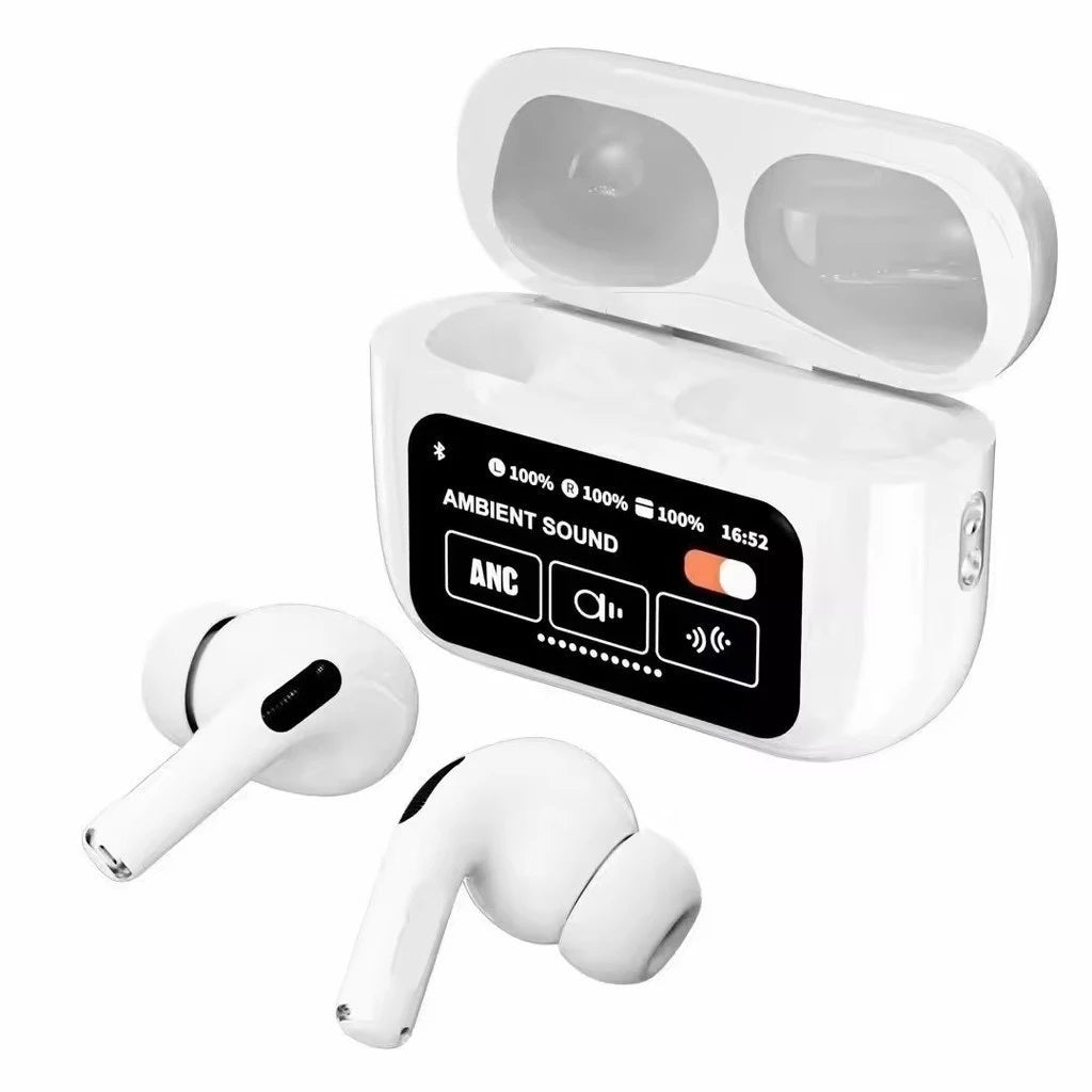 Audíonos Bluetooth A9 Pro con Pantalla | ANC, Bluetooth 5.4, 40H de Batería y Control Táctil