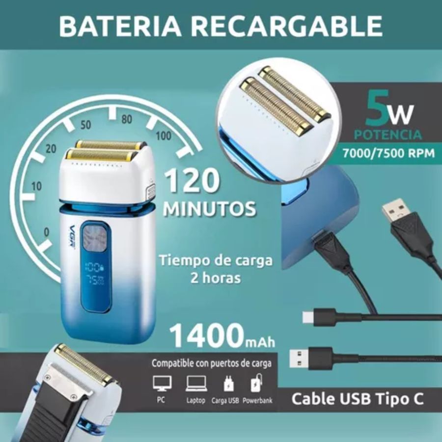 Máquina Peluquera Inalámbrica VGR V-362