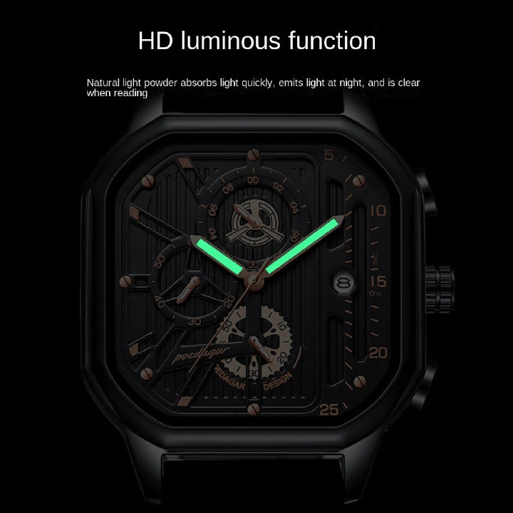 Reloj para hombre Poedagar 628 con agujas luminosas