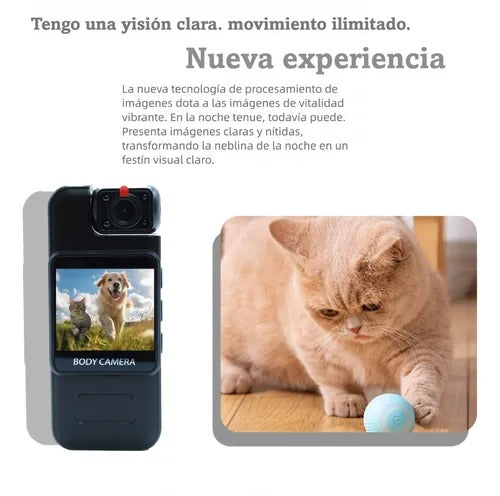 Cámara Corporal 4K Mini | Body Cam Deportiva con Wi-Fi y Visión Nocturna
