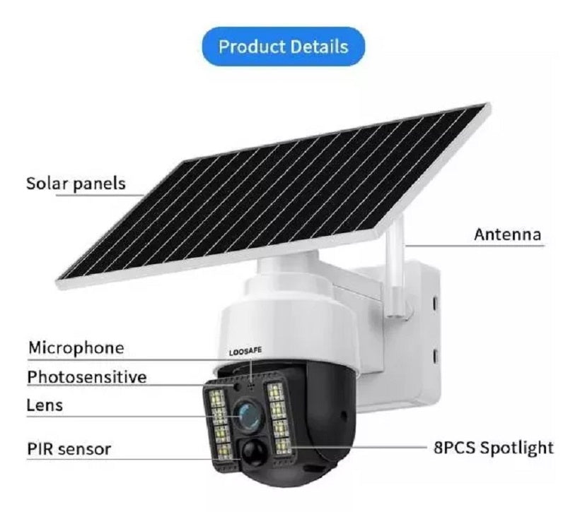 Cámara de Seguridad WiFi PTZ V380 Pro 1080p con Pantalla