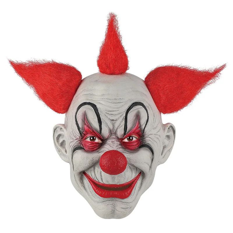 Máscara de Payaso Diabólico con Cachos Rojos – Disfraz Halloween y Fiestas de Terror
