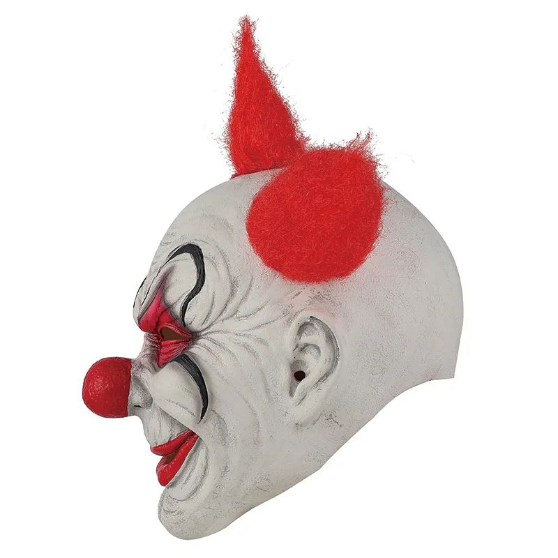 Máscara de Payaso Diabólico con Cachos Rojos – Disfraz Halloween y Fiestas de Terror