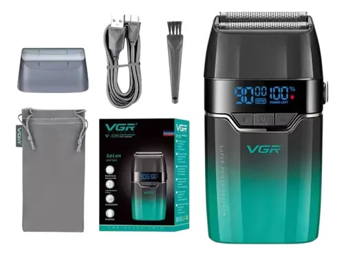Máquina de Afeitar Profesional VGR V-308 - Recargable con Cabezales Giratorios