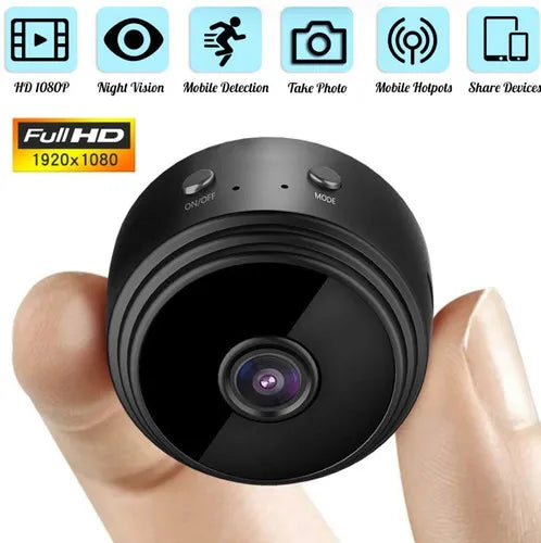 Mini Cámara Espía A9 | Seguridad HD con Wi-Fi, Visión Nocturna y Detección de Movimiento
