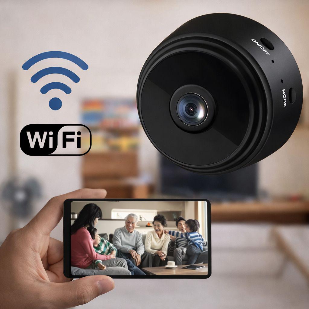 Mini Cámara Espía A9 | Seguridad HD con Wi-Fi, Visión Nocturna y Detección de Movimiento