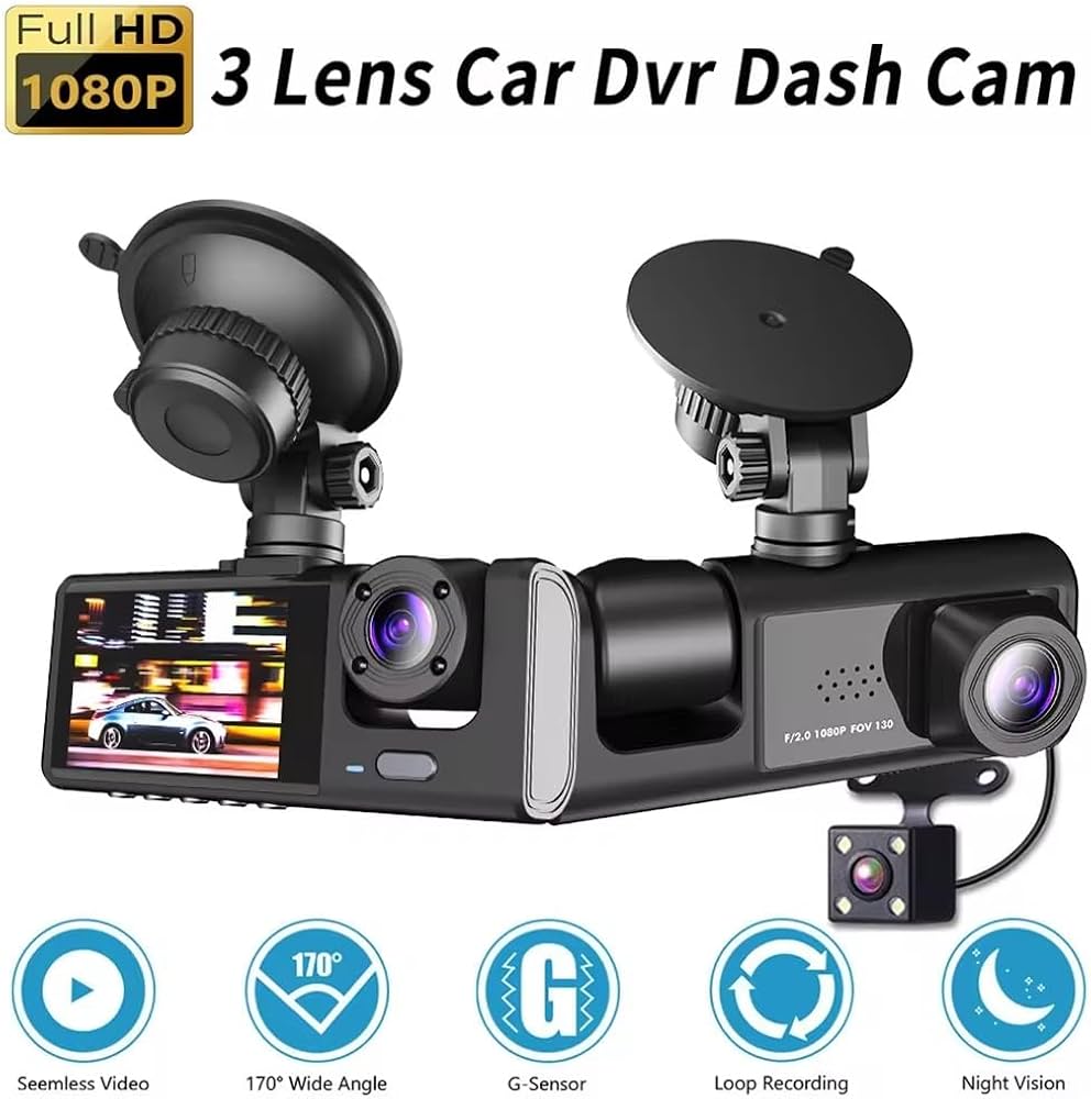Black Box 3 Lentes para Vehículo - Dashcam Profesional
