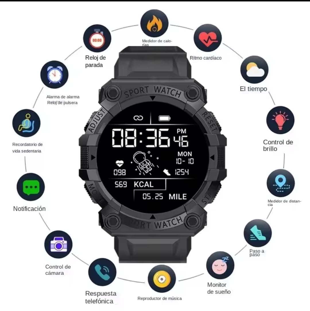 Reloj inteligente deportivo para uso diario