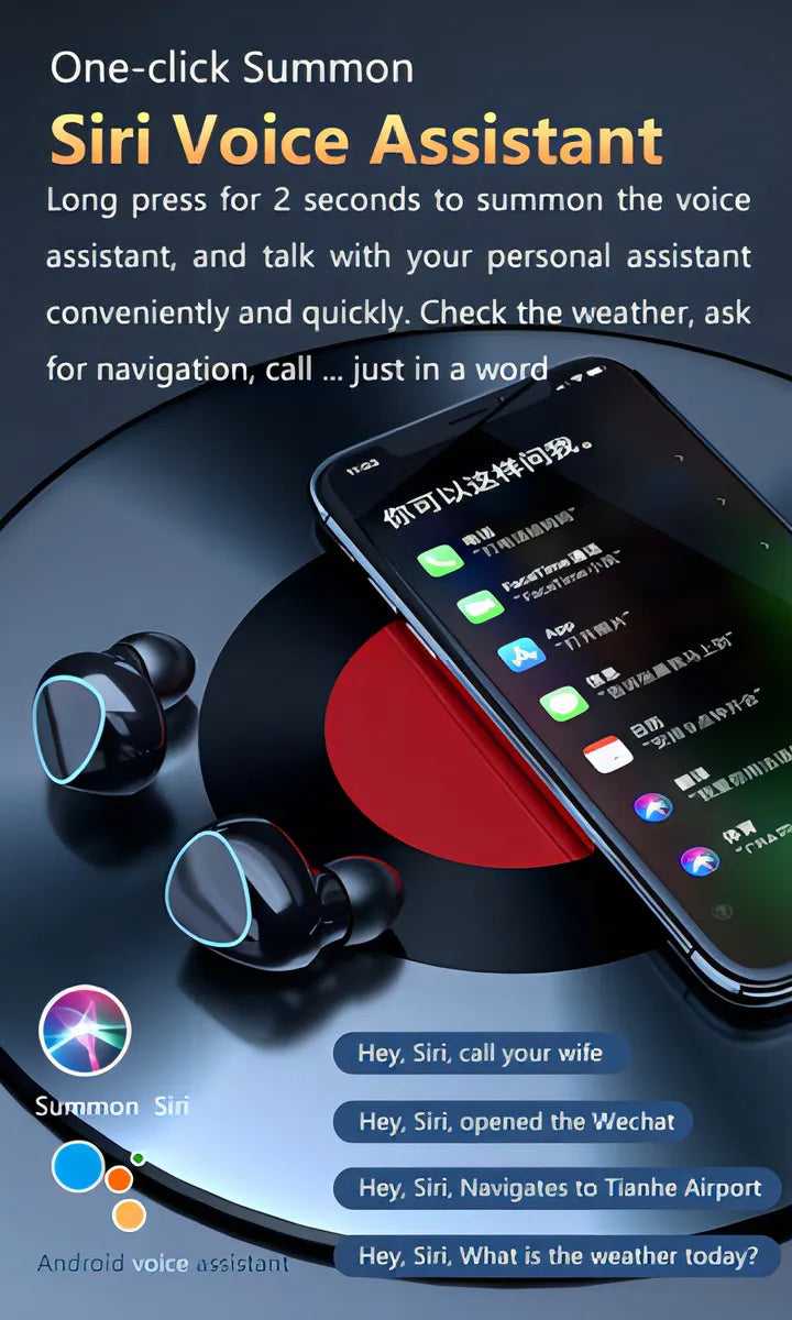 Audífonos inalámbricos M10 TWS Bluetooth con micrófono
