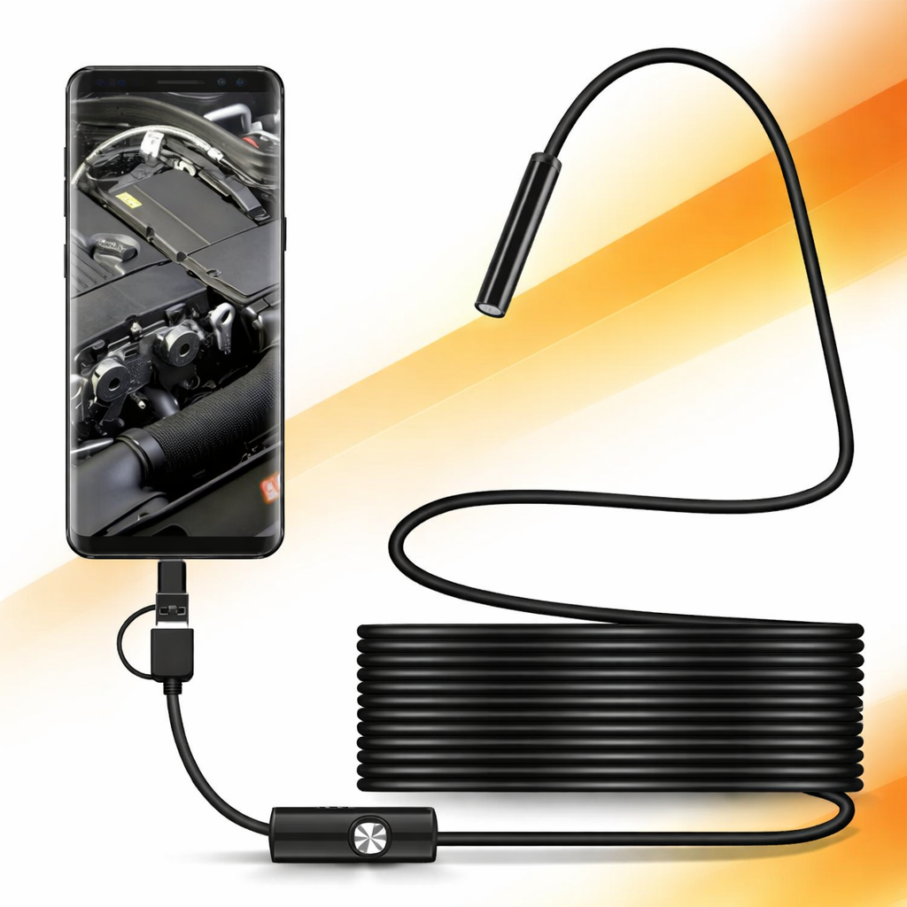 Cámara Endoscópica USB HD 7mm | Cable 3M, IP67, 6 LEDs y Compatible con Android y PC
