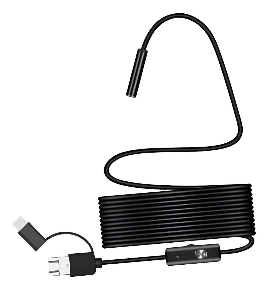 Cámara Endoscópica USB HD 7mm | Cable 3M, IP67, 6 LEDs y Compatible con Android y PC