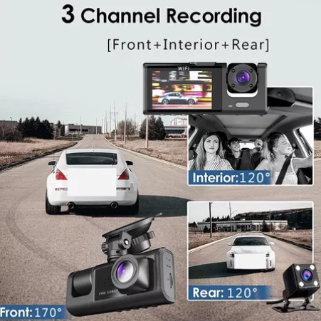 Black Box 3 Lentes para Vehículo - Dashcam Profesional