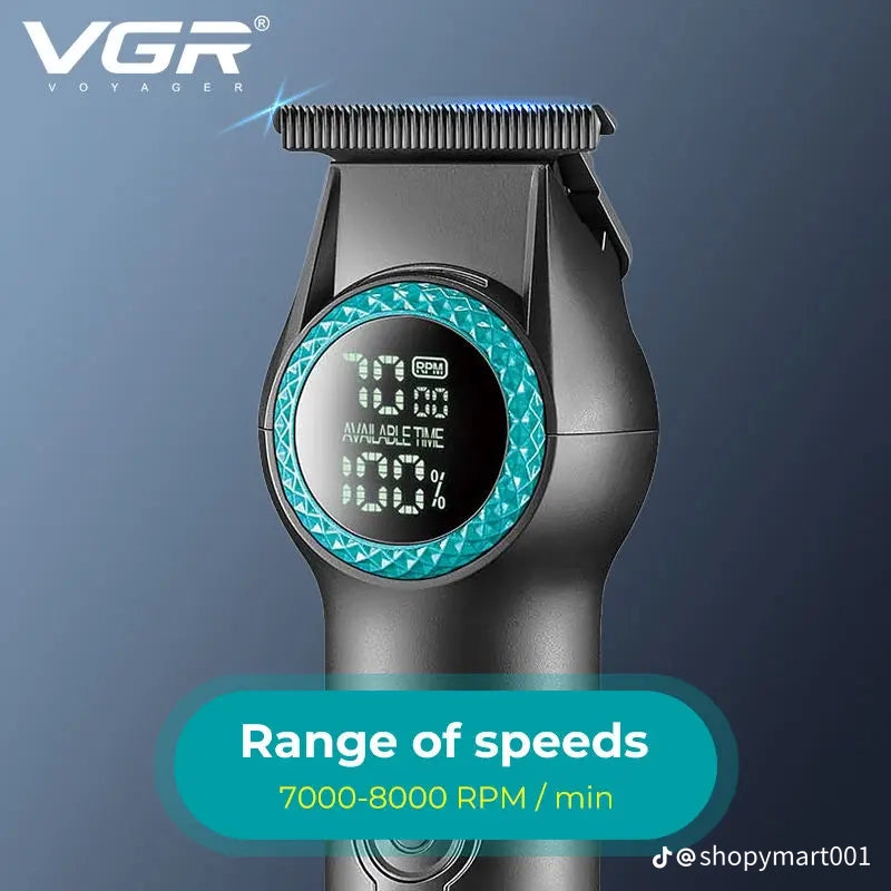 Máquina Trimmer Profesional VGR V-990 con Luz LED Turbo 8000RPM