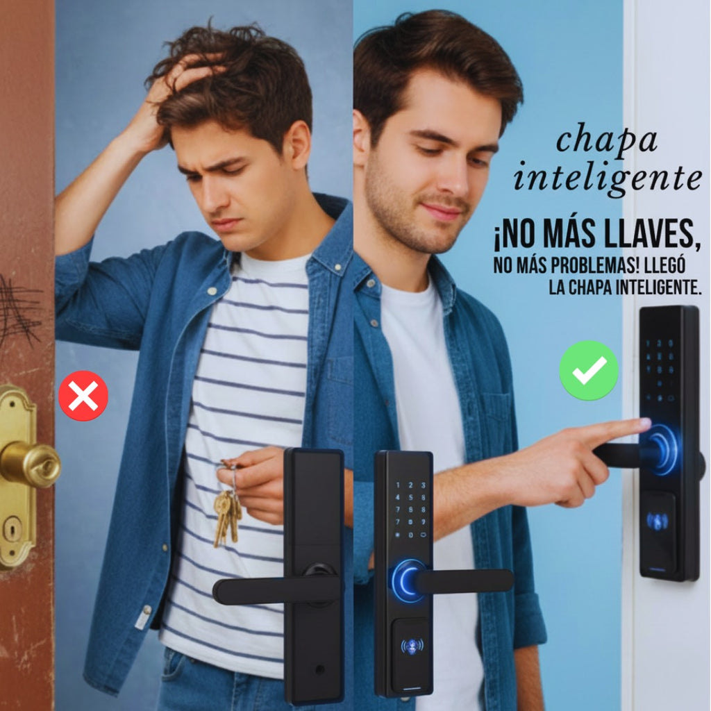 Cerradura inteligente FIKA con huella digital y app Tuya